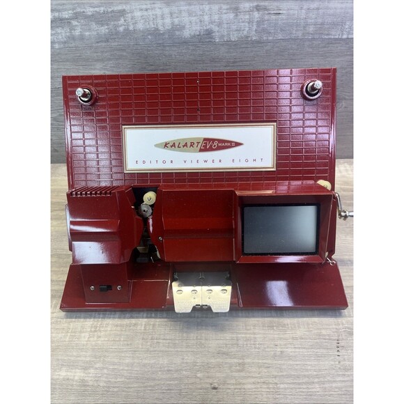 Kalart Editor Viewer Eight Mark II With Original Box Red Vintage - Picture 1 of 16